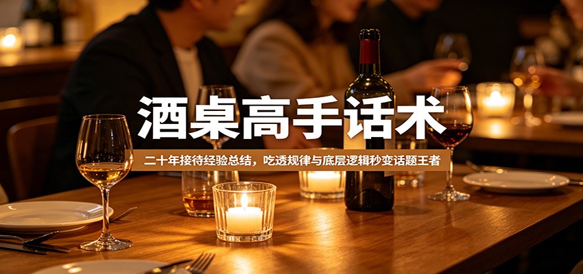 酒桌高手话术:二十年接待经验总结,吃透规律与底层逻辑秒变话题王者-紫橙资源网