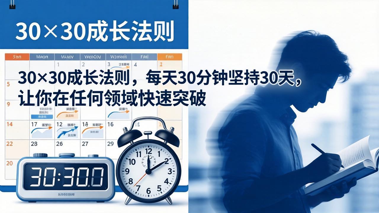 付费文章：30×30成长法则，每天30分钟坚持30天，让你在任何领域快速突破-紫橙资源网