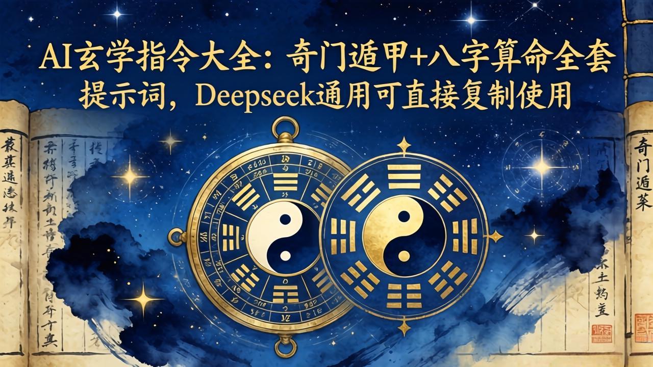 AI玄学指令大全：奇门遁甲+八字算命全套提示词，Deepseek通用可直接复制使用-紫橙资源网
