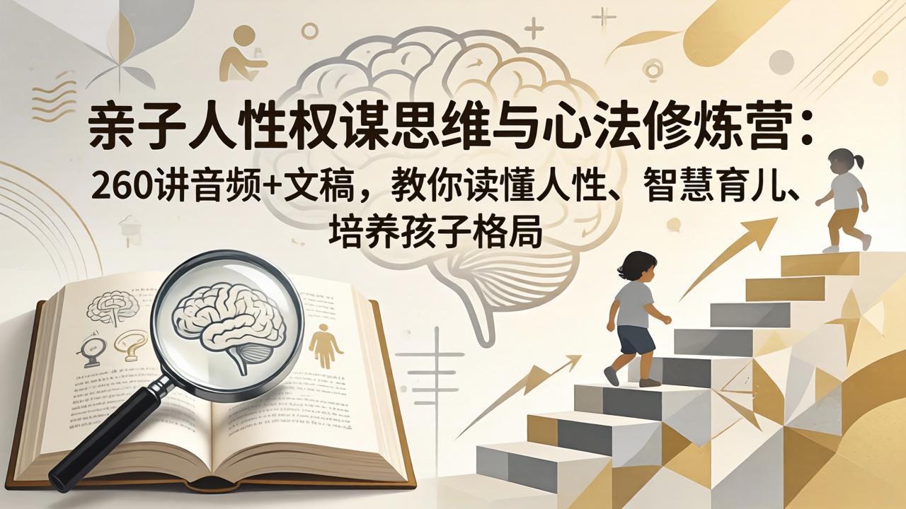 亲子人性权谋思维与心法修炼营：260讲音频+文稿，教你读懂人性、智慧育儿、培养孩子格局-紫橙资源网