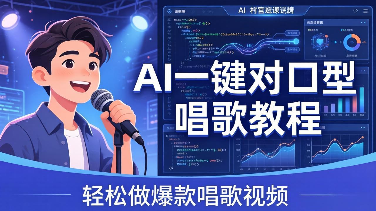 AI一键对口型唱歌教程：零基础也能学，素材准备+模型训练+音色转换，轻松做爆款唱歌视频-紫橙资源网