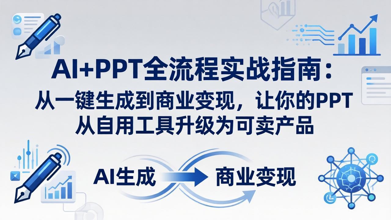 AI+PPT全流程实战指南-更新4月21：从一键生成到商业变现，让你的PPT从自用工具升级为可卖产品-紫橙资源网