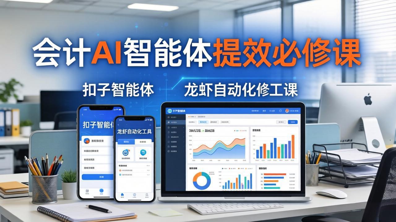 财务会计AI智能体提效必修课：扣子智能体+龙虾自动化+报表分析，一站式提升财务工作效率-紫橙资源网