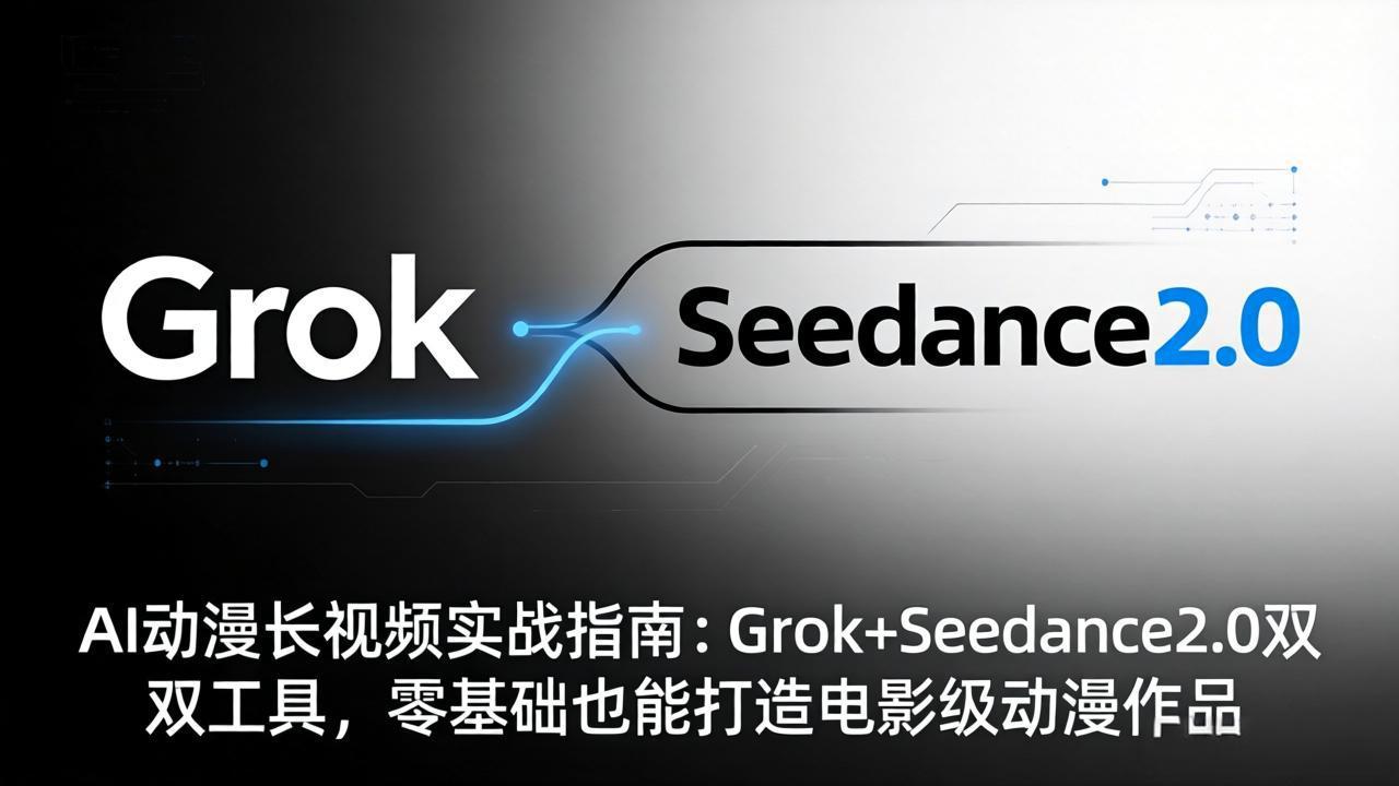 AI动漫长视频实战指南：Grok+Seedance2.0双工具，零基础也能打造电影级动漫作品-紫橙资源网