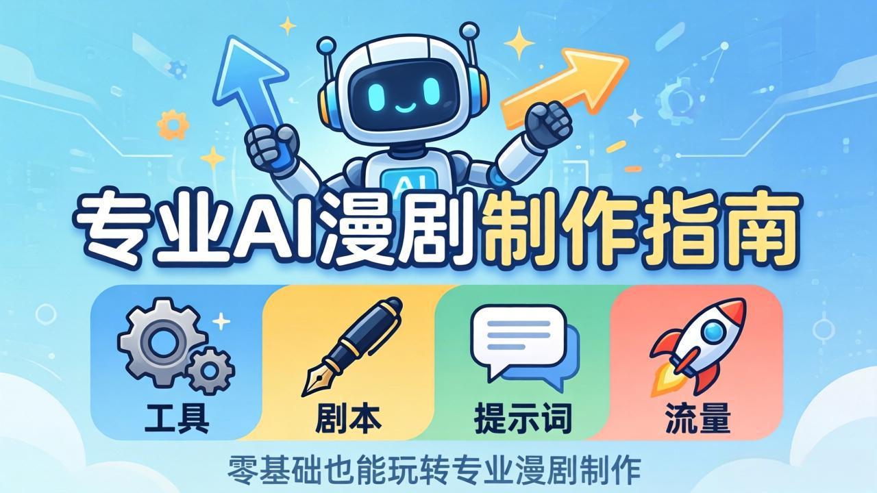 专业AI漫剧制作指南：工具+剧本+提示词+流量全流程，零基础也能玩转专业漫剧制作-紫橙资源网