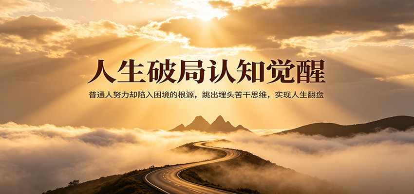 人生破局认知觉醒，普通人努力却陷入困境的根源，跳出埋头苦干思维，实现人生翻盘-紫橙资源网