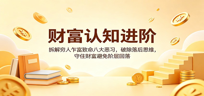 财富认知进阶：拆解穷人乍富致命八大恶习，破除落后思维，守住财富避免阶层回落 - 福缘网