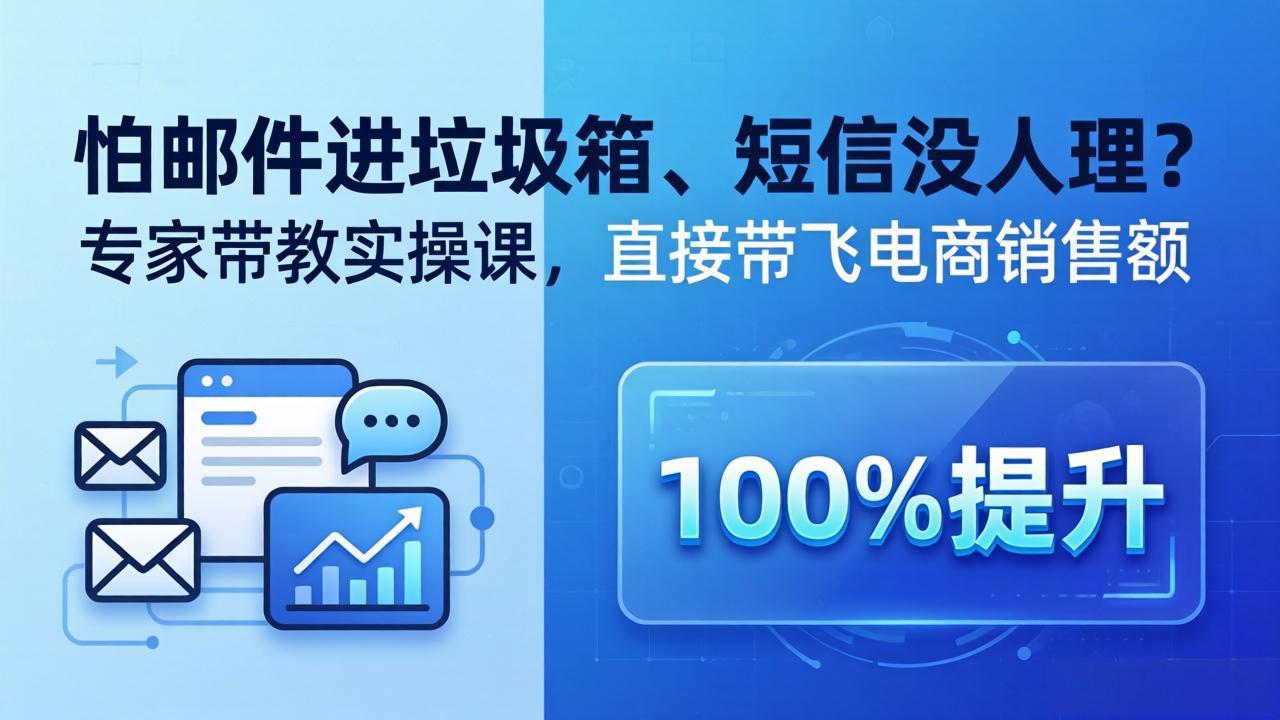 怕邮件进垃圾箱、短信没人理？专家带教实操课，直接带飞电商销售额【原创双语字幕】-紫橙资源网