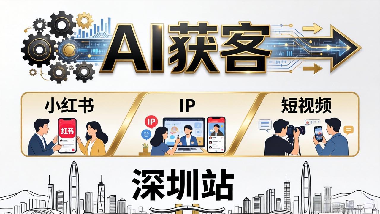 2026AI获客大课深圳站：4月17日-19日3天2夜拆透小红书+IP+短视频，老板操盘手必来-紫橙资源网
