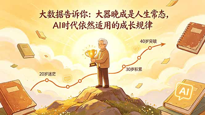 付费文章：大数据告诉你：大器晚成是人生常态，AI 时代依然适用的成长规律-紫橙资源网