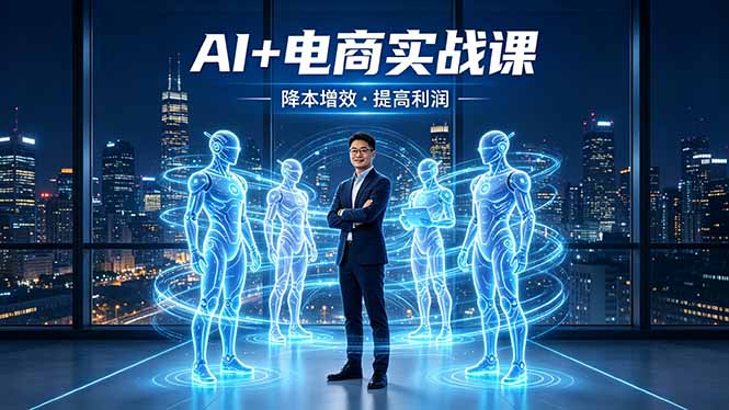 AI+电商实战课，1人+N个AI 智能体，把SOP变AI员工，实现降本增效提高利润-紫橙资源网