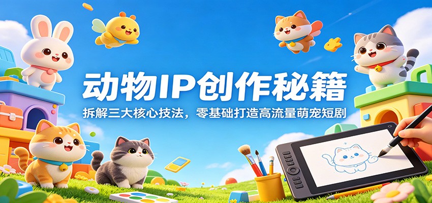 动物IP创作秘籍：拆解三大核心技法，零基础打造高流量萌宠短剧-紫橙资源网