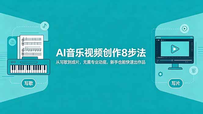 AI音乐视频创作8步法：从写歌到成片，无需专业功底，新手也能快速出作品-紫橙资源网