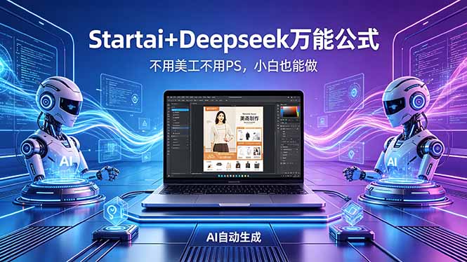 AI自动做电商详情页：Startai+Deepseek万能公式，不用美工不用PS，小白也能做-紫橙资源网