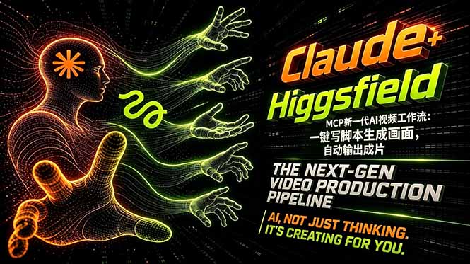 Claude+Higgsfield MCP新一代AI视频工作流：一键写脚本生成画面，自动输出成片-紫橙资源网
