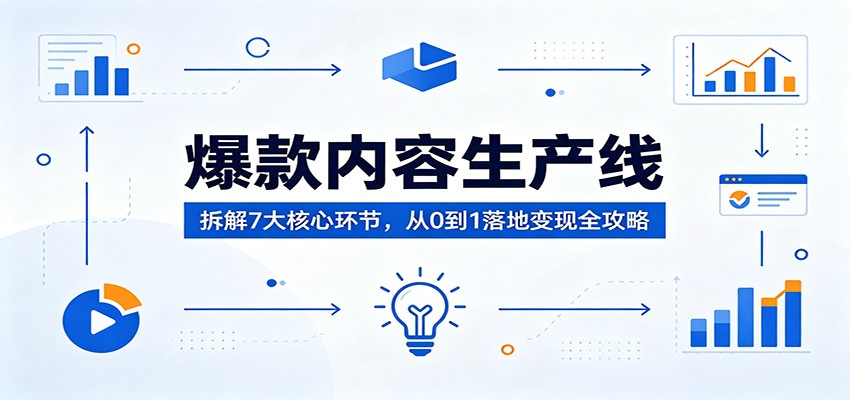 爆款内容生产线：拆解7大核心环节，从0到1落地变现全攻略-紫橙资源网
