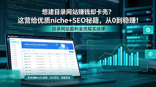 想建目录网站赚钱却卡壳？这营给优质 niche+SEO 秘籍，从 0 到稳赚！-紫橙资源网