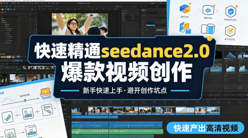 快速精通seedance2.0爆款视频创作,快速产出高清视频,避开大量创作坑点,新手也能快速上手-紫橙资源网