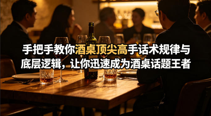 付费文章：手把手教你酒桌顶尖高手话术规律与底层逻辑，让你迅速成为酒桌话题王者(二十年全网独家经验分享)-紫橙资源网