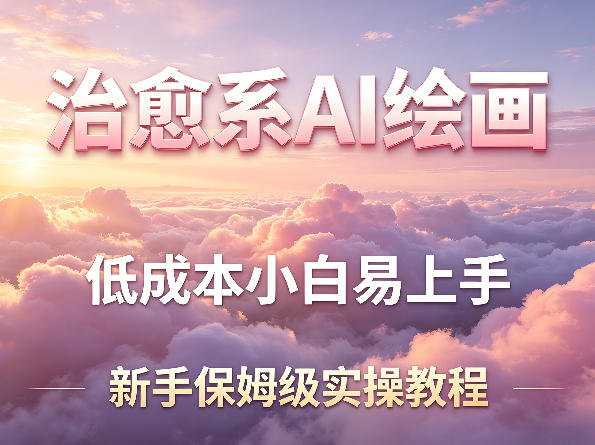 治愈系AI绘画提示词项目，低成本小白易上手，每天10分钟，新手保姆级实操教程-紫橙资源网