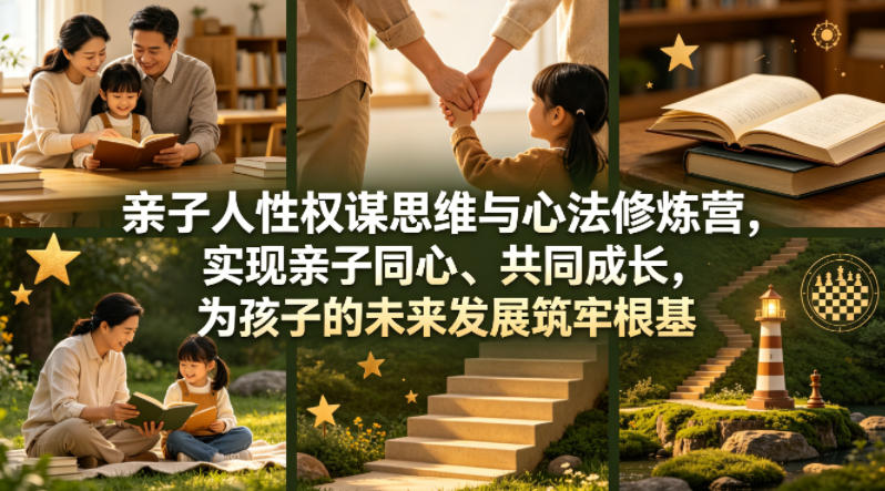亲子人性权谋思维与心法修炼营，实现亲子同心、共同成长，为孩子的未来发展筑牢根基【音频】-紫橙资源网