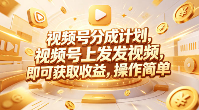 视频号分成计划，599元众筹的Red团队课程，视频号上发发视频，即可获取收益，操作简单-紫橙资源网