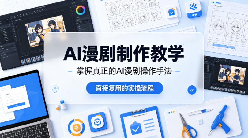AI漫剧制作教学，带你掌握真正的AI漫剧操作手法，直接复用的实操流程-紫橙资源网