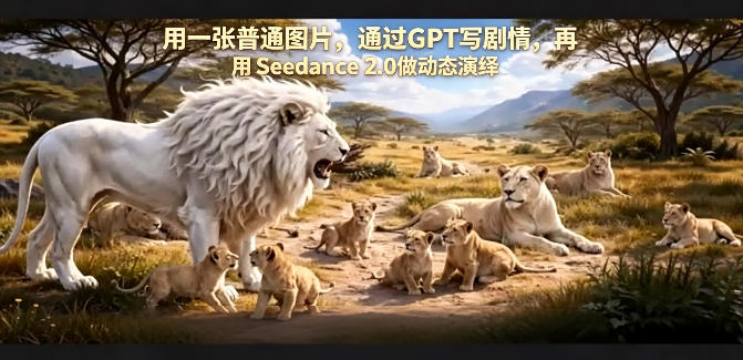 用一张普通图片，通过GPT写剧情，再用Seedance 2.0做动态演绎，居然能生成迪士尼风格搞笑动画-紫橙资源网