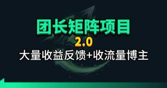 【团长合作2.0】视频矩阵项目-紫橙资源网