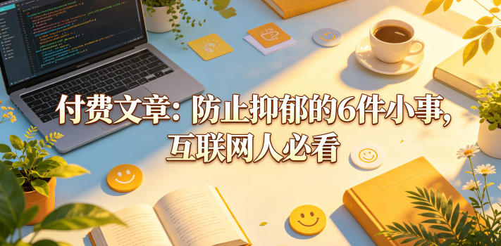 付费文章：防止抑郁的6件小事，互联网人必看！-紫橙资源网