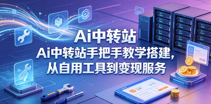 Ai中转站手把手教学搭建,从自用工具到变现服务-紫橙资源网