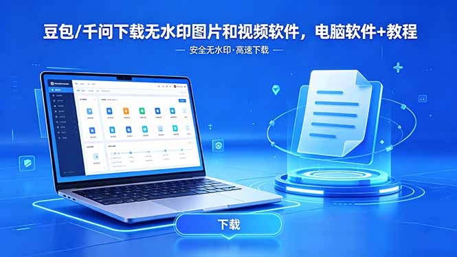 豆包/千问下载无水印图片和视频软件,电脑软件+教程-紫橙资源网