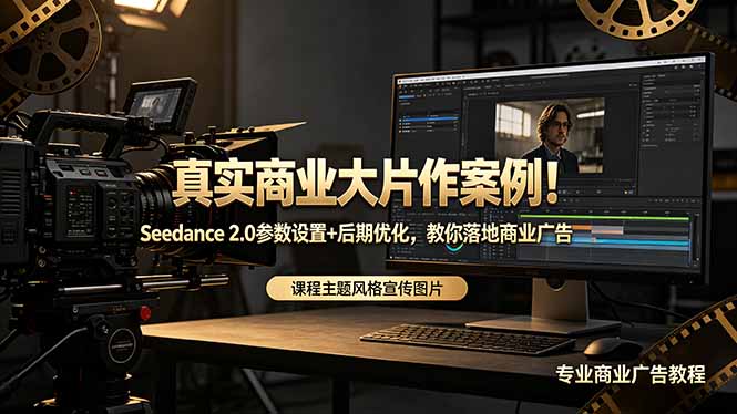 真实商业大片作案例!Seedance 2.0参数设置+后期优化,教你落地商业广告-紫橙资源网