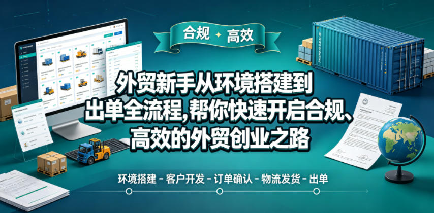 外贸新手从环境搭建到出单全流程,帮你快速开启合规、高效的外贸创业之路-紫橙资源网