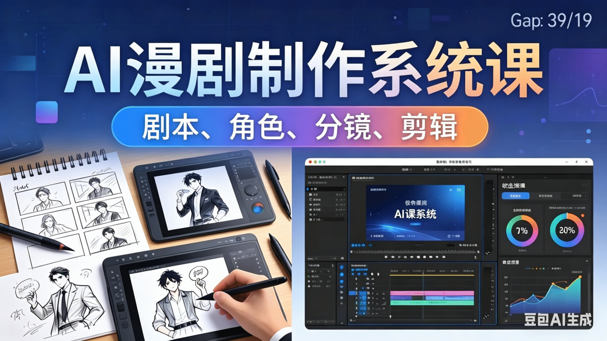 AI漫剧制作系统课:0基础从0到1学会AI制作,掌握剧本、角色、分镜、剪辑全套技能,轻松做号变现-紫橙资源网