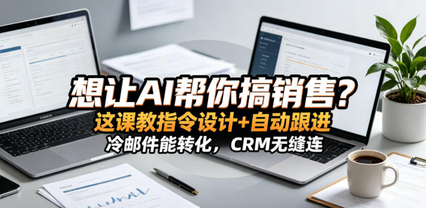 想让AI帮你搞销售?这课教指令设计+自动跟进,冷邮件能转化,CRM无缝连!【原创双语字幕】-紫橙资源网