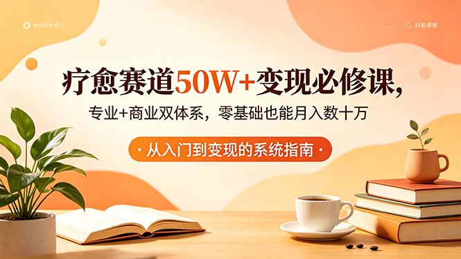 疗愈赛道50W+变现必修课,专业+商业双体系,零基础也能月入数十万-紫橙资源网
