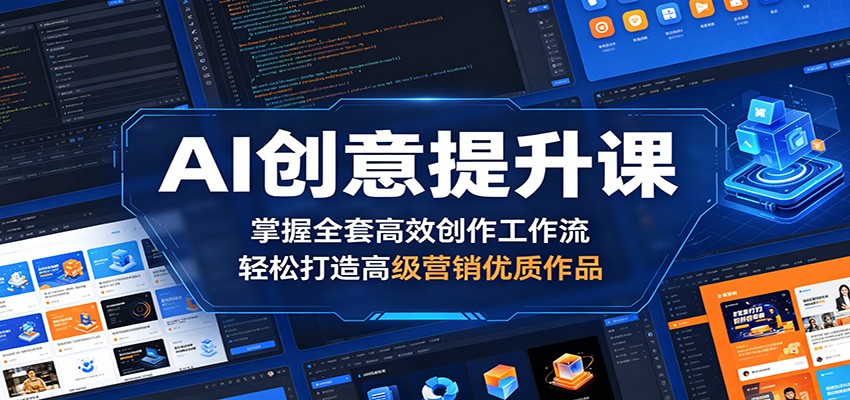 AI创意提升课:掌握全套高效创作工作流,轻松打造高级营销优质作品-紫橙资源网