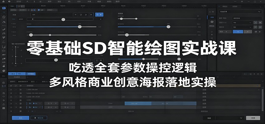 零基础SD智能绘图实战课:吃透全套参数操控逻辑,多风格商业创意海报落地实操-紫橙资源网