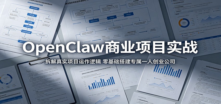 OpenClaw商业项目实战:拆解真实项目运作逻辑,零基础搭建专属一人创业公司-紫橙资源网