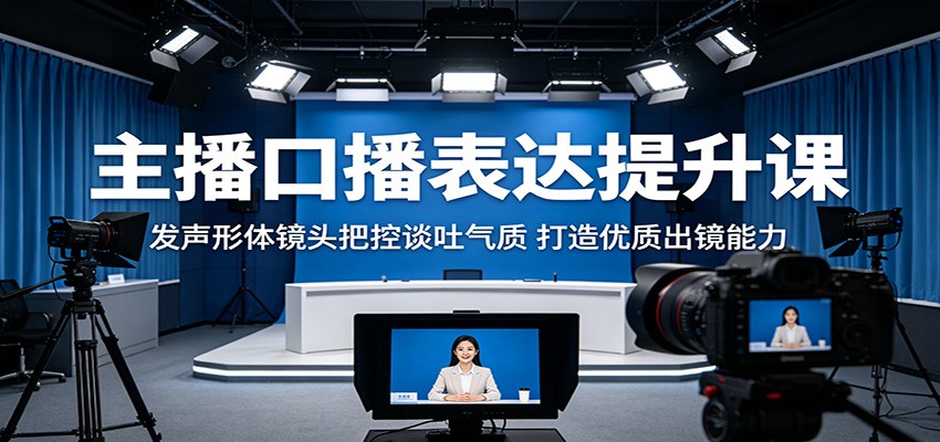 主播口播表达提升课:发声形体镜头把控谈吐气质,打造优质出镜能力-紫橙资源网