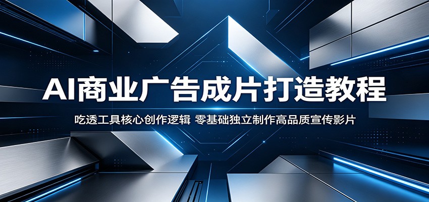 AI商业广告成片打造教程：吃透工具核心创作逻辑，零基础独立制作高品质宣传影片-紫橙资源网