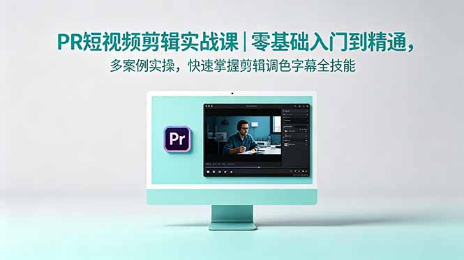 PR短视频剪辑实战课|零基础入门到精通,多案例实操,快速掌握剪辑调色字幕全技能-紫橙资源网