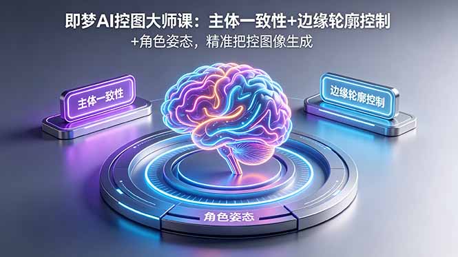 即梦AI控图大师课:主体一致性+边缘轮廓控制+角色姿态,精准把控图像生成-紫橙资源网