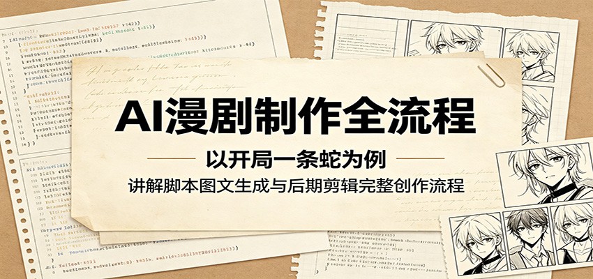AI漫剧制作全流程:以开局一条蛇为例,讲解脚本图文生成与后期剪辑完整创作流程-紫橙资源网