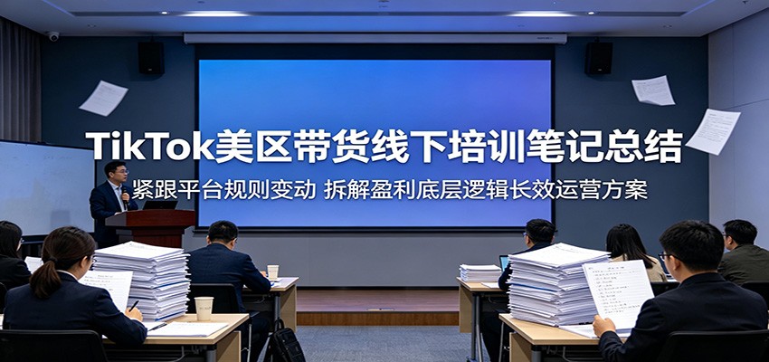 TikTok美区带货线下培训笔记总结:紧跟平台规则变动,拆解盈利底层逻辑长效运营方案-紫橙资源网