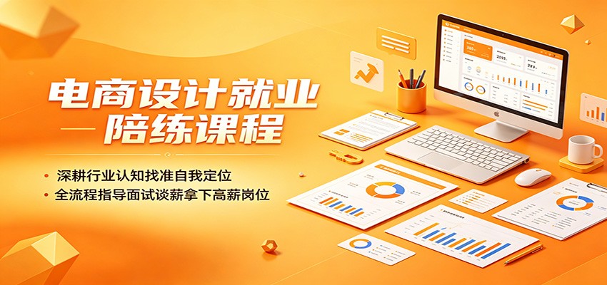 电商设计就业陪练课程:深耕行业认知找准自我定位,全流程指导面试谈薪拿下高薪岗位-紫橙资源网