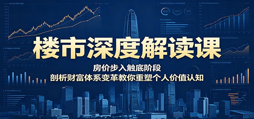 楼市深度解读课:房价步入触底阶段,剖析财富体系变革教你重塑个人价值认知-紫橙资源网