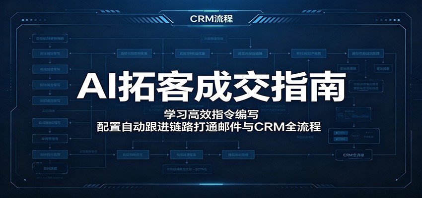 AI拓客成交指南:学习高效指令编写,配置自动跟进链路打通邮件与CRM全流程-紫橙资源网