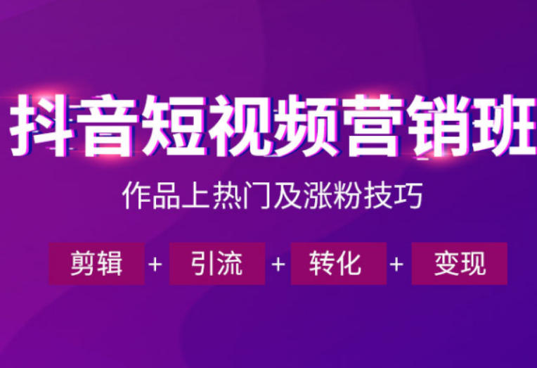 抖音短视频运营班,一门课学会作品上热门及涨粉技巧,引流转化剪辑变现(2026年5月)-紫橙资源网